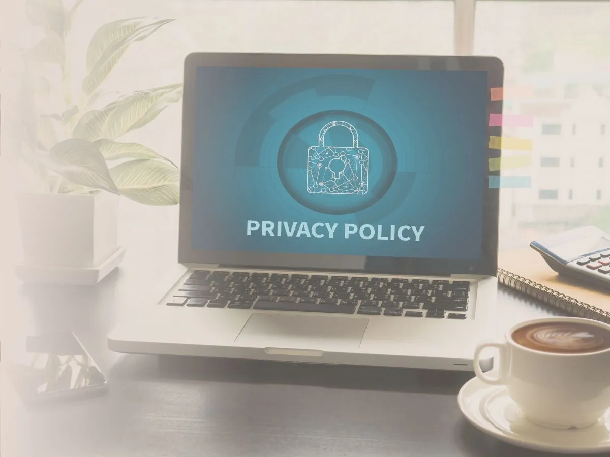 Privacy Policy setup for Shopify stores — laptop on desk