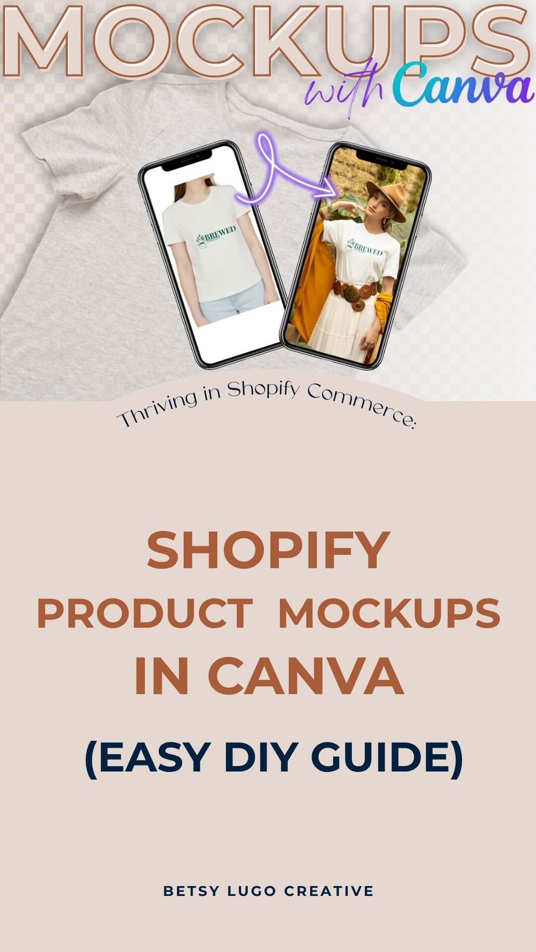Shopify product mockups in canva