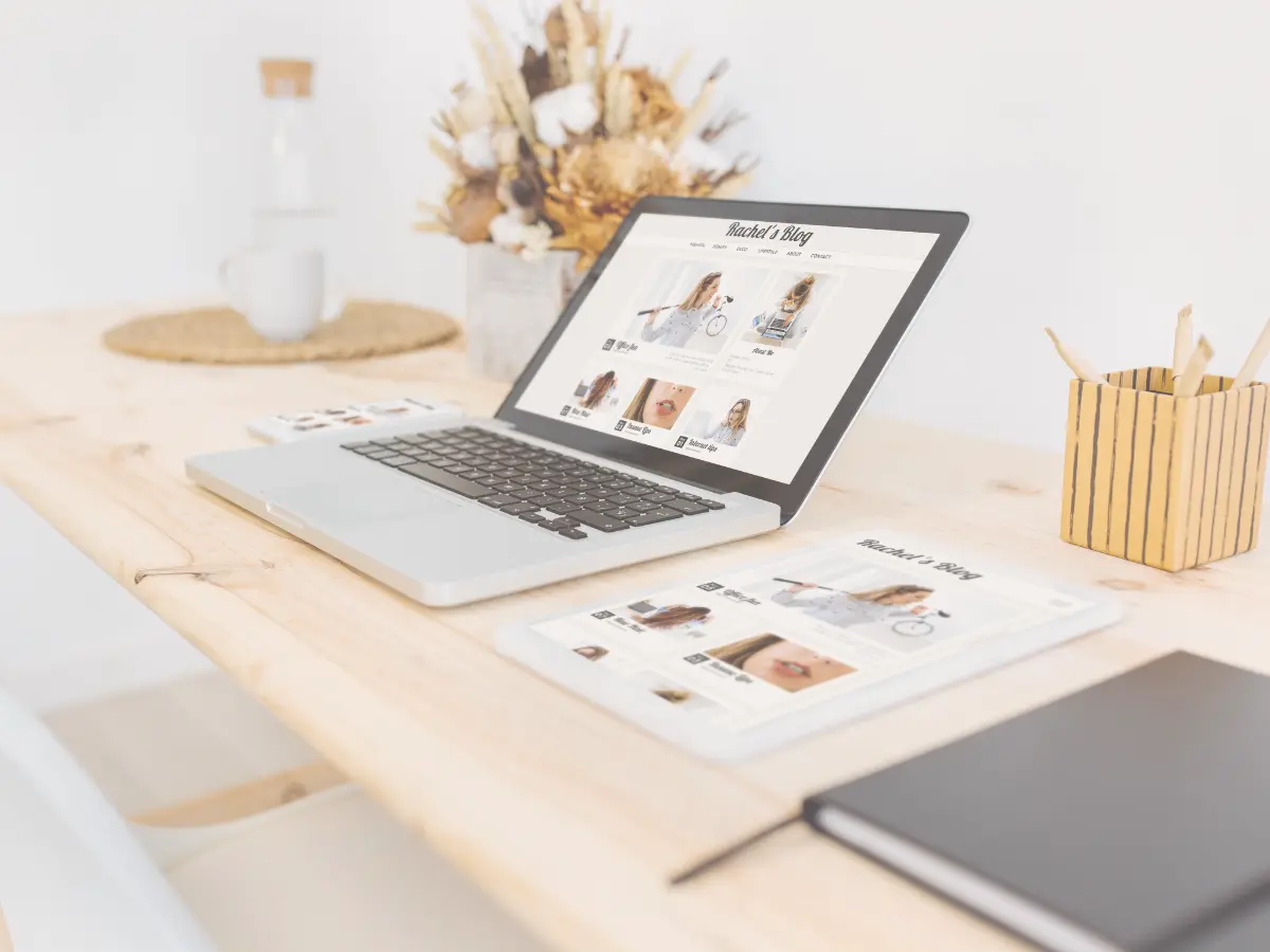 Shopify website on laptop and tablet