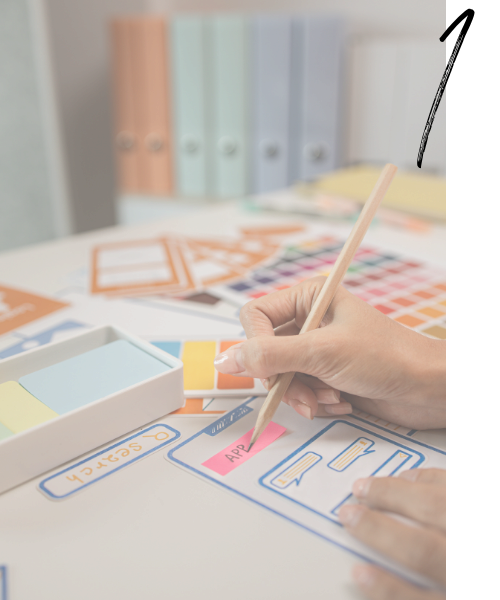 Ecommerce website design planning with wireframe